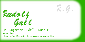 rudolf gall business card